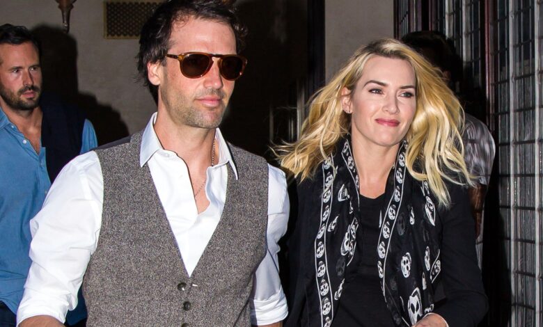 Edward Abel Smith and Kate Winslet walking together at a public event