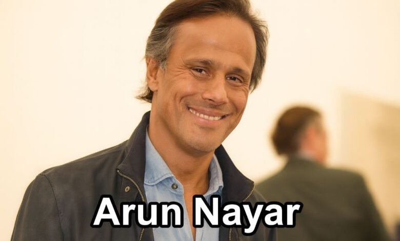 Professional portrait of Arun Nayar, entrepreneur and global business leader, symbolizing innovation, leadership, and multicultural business success.