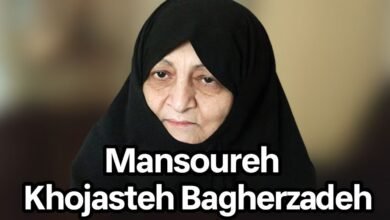 Portrait of Mansoureh Khojasteh Bagherzadeh, a key figure influencing Iran's leadership and political decisions.