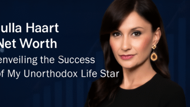 Julia Haart close-up with bold text: Julia Haart Net Worth – Unveiling the Success of My Unorthodox Life Star