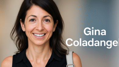 Gina Coladangelo at a public event, showcasing her role as a communications expert in a professional setting.